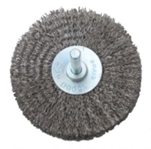 Abracs Crimped 50 mm x 6 mm Spindle Stainless Steel Wire Disc Brush